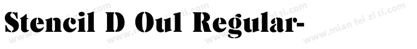 Stencil D Ou1 Regular字体转换